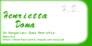 henrietta doma business card